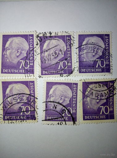 Марка. 1957 год."Профессор Т.Хойсс"