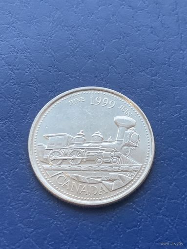 Канада 25 центов 1999 г от Побережья до побережья