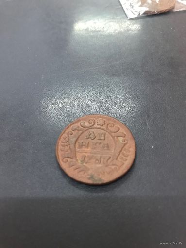 Денга 1737 год Российская Империя (Анна Иоановна)