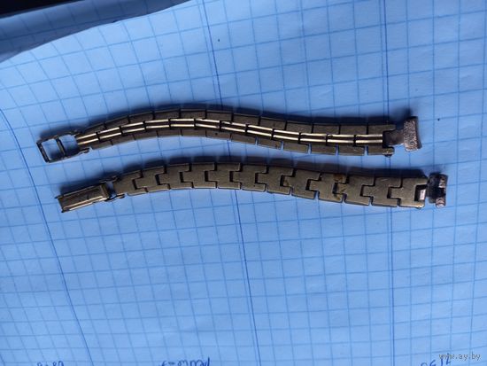 Браслет с женских часов позолоченный Au5+