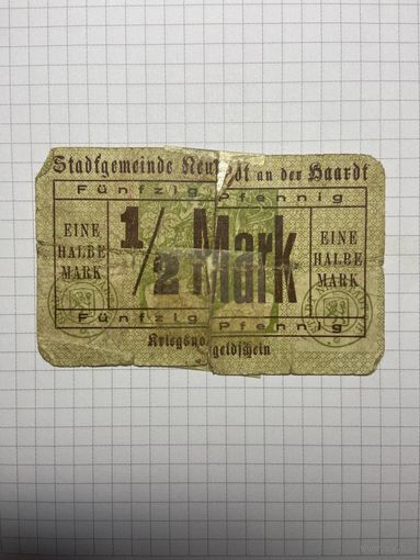 1/2 марки (нотгельды) г. Германия.-2012