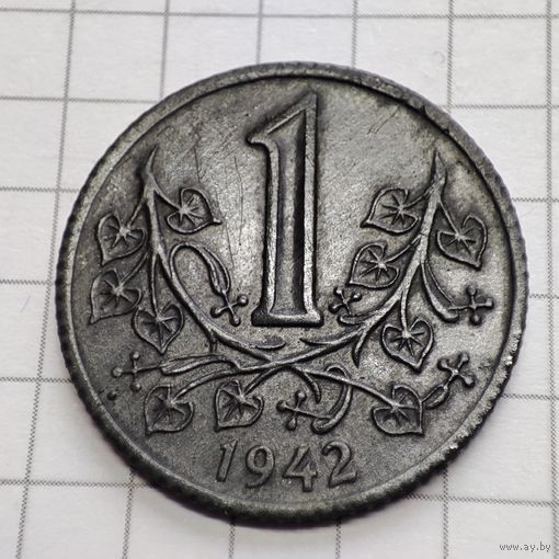 1 крона Богемия и Моравия 1942 год
