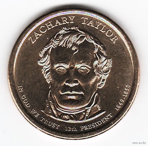 1 доллар США 2009 год 12-й Президент Закари Тейлор двор Д _состояние aUNC