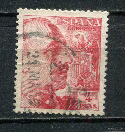 Испания (Испанское государство) - 1939/1953 - Генерал Франко 4Pta - [Mi.855C] - 1 марка. Гашеная.  (Лот 46Gg)-T2P27