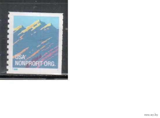 США-1996 (Мих.2701) , * (без клея) , Стандарт, Горы(одиночка),