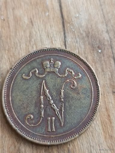 РУССКАЯ ФИНЛЯНДИЯ 10 пенни 1905 год