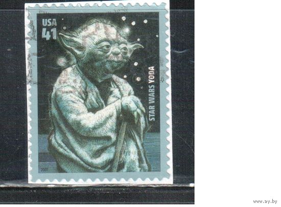США-2007 (Мих.4225) , гаш., Фильм "Звездные войны", вырезка