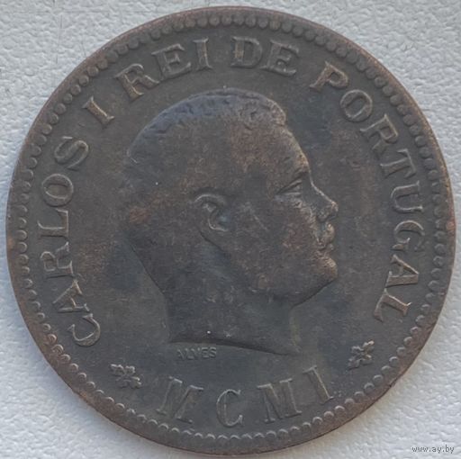 Португальская Индия 1/4 танга 1901 г.