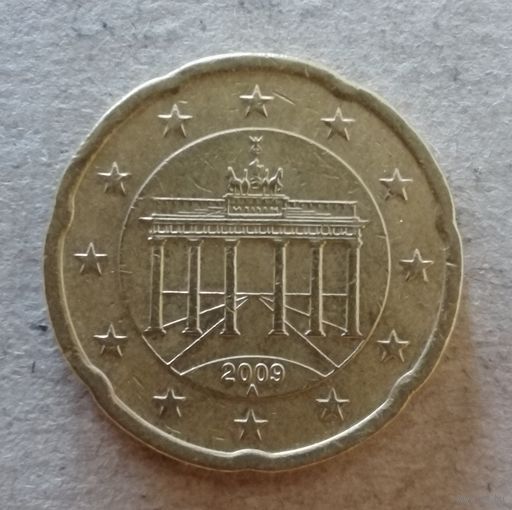 Германия 20 евроцентов 2009 г. отметка мд "А" - Берлин , KM# 255
