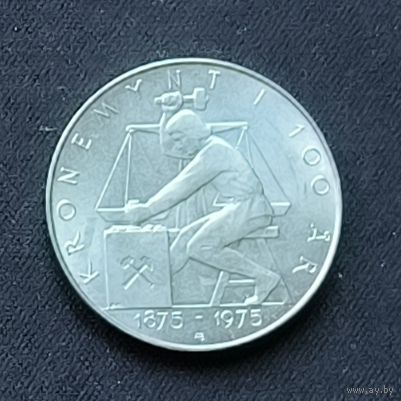 Норвегия 5 крон, 1975 100 лет кроне. 1-12-29