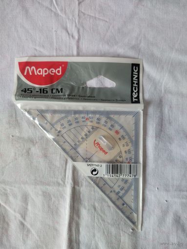 Треугольный транспортир/Геометрический треугольник "Maped"