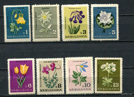 Болгария - 1963 - Цветы - (ном. 2 и 6 с тонким местом) - [Mi. 1407-1414] - полная серия - 8 марок. MH.  (Лот 15FS)-T25P27
