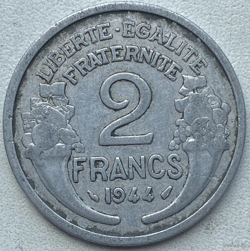 Франция 2 франка 1944 г.