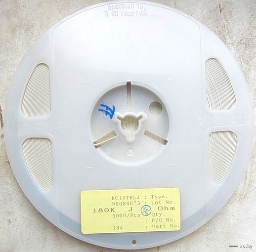 0805. 180 кОм. Катушка 5000 штук. 180кОм. 180к. Резисторы смд. smd 2012