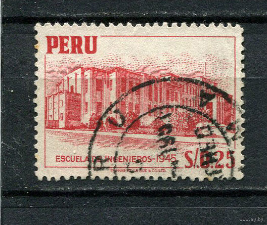 Перу - 1952 - Архитектура 25С - [Mi.522] - 1 марка. Гашеная.  (Лот 35Dt)