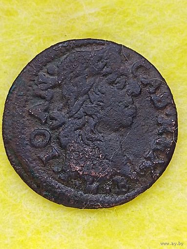 Солид (боратинка) 1661 г. литовский герб. ДВОЙНОЙ УДАР. Ян II Казимир(3), без мц.