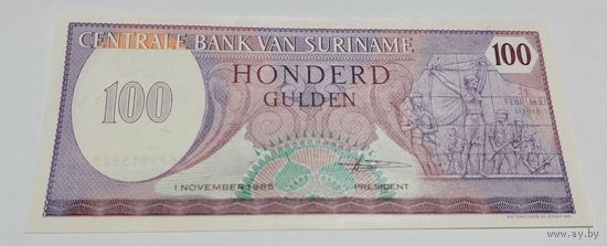 Суринам 100 гульденов 1985