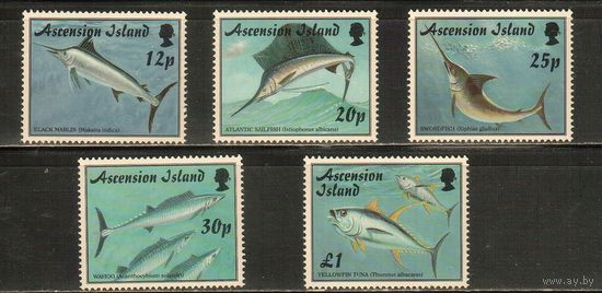 Вознесения Остров(Аскенсион)-1997(Мих.738-742) ,** ,  Морская  Фауна ,Рыбы (полная серия)