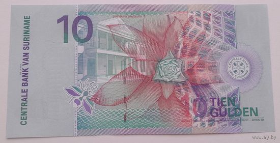 Суринам 10 гульденов 2000 года UNC
