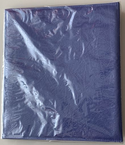 Альбом (папка) на кольцах для монет, банкнот. Эко кожа. Формат Оптима (для листов 250*200 мм). Цвет синий
