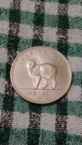 Мэн 1 крона 1970 кот