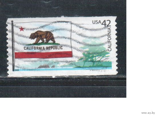 США-2008 (Мих.) , гаш., Флаги, Штат Калифорния