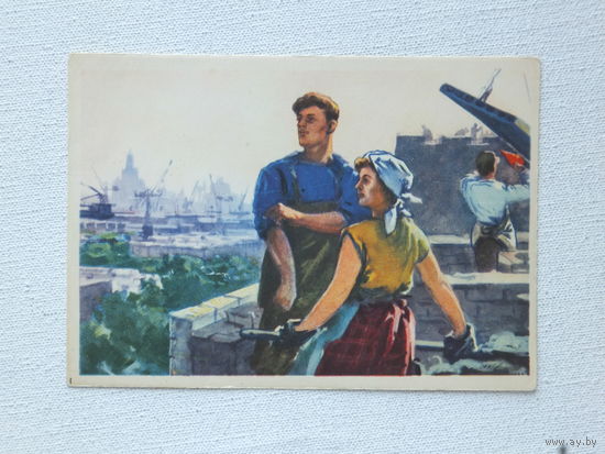 Суздальцев соцреализм 1960   10х15 см