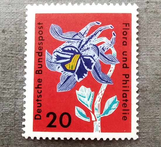 Марка Германия 1963 год Цветы