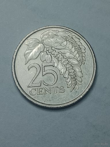 Тринедад и Тобаго 25 центов 2002 года .