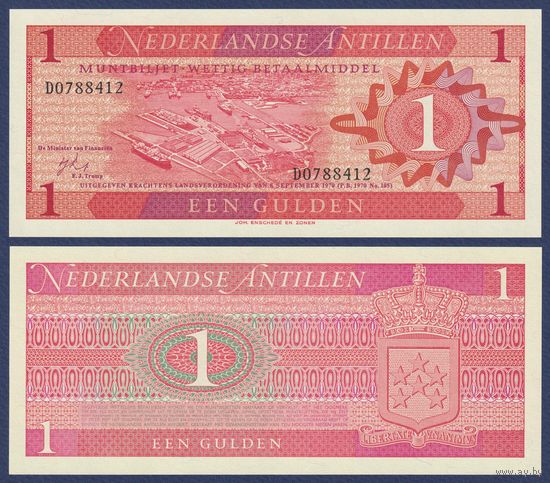 Нидерландские Антилы, 1 гульден 1970 г., P-20, UNC