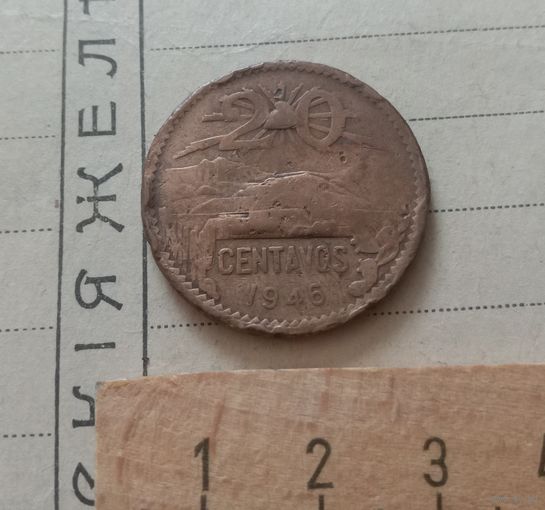 С РУБЛЯ! Старая Мексика, 1946, 20 сентесимо