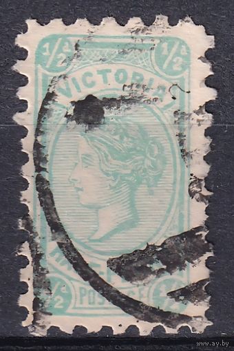 123.Aust. Великобритания. Австралийские штаты. Виктория. Стандарт. 1902 г. 1/2p. Mi.#131C.