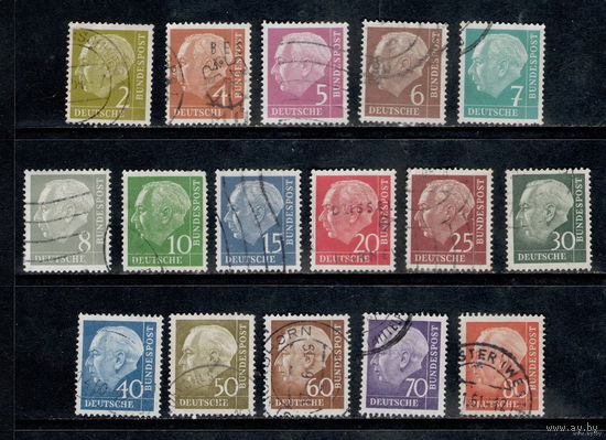 Германия ФРГ 1954-6 Т.Хойс бундеспрезидент Стандарт/ 16 Марок