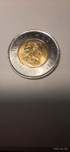 2 доллора Канада 2020 год 100 лет не цветной