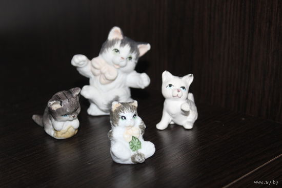 Декоративные статуэтки "Котики", 4 шт.