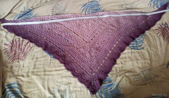 Платок, косынка из шерсти. Сиреневый с оттенками. Эксклюзив. Ручная работа.