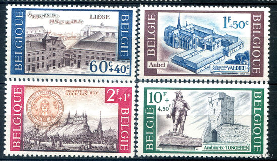 Бельгия - 1966г. - архитектура, культура - 4 марки - полная серия, MLH [Mi 1442-1445]. #2-Be-44-B-2