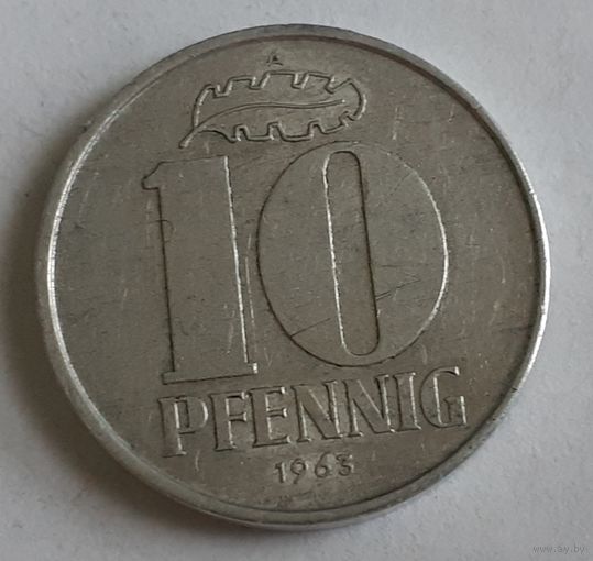 Германия - ГДР 10 пфеннигов, 1963 (7-5-4)
