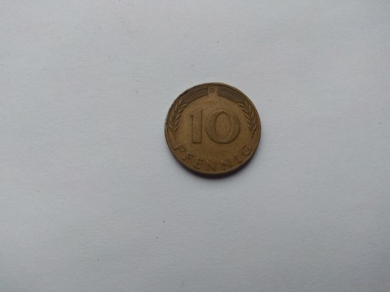 10 пфеннингов 1969 года. ФРГ. D