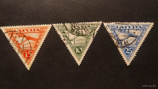 ЛАТВИЯ\641фе\1928 САМОЛЕТ АВИАПОЧТА кц7ми