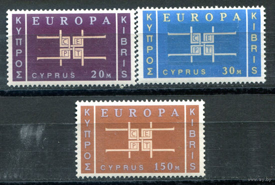 Кипр - 1963г. - Европа - 3 марки - полная серия, MNH [Mi 225-227]. #4-B6-Z-1-4
