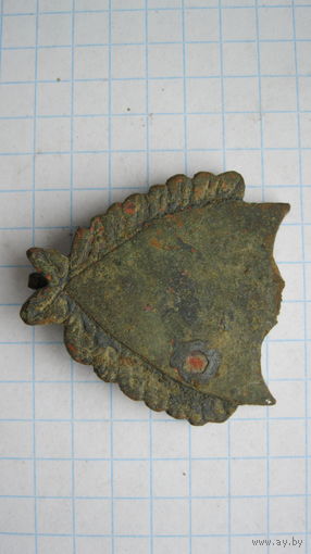 Старинная накладка. Бронза, литье. Посеребрение.