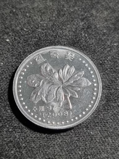 Северная Корея 1 чон 2008 Unc