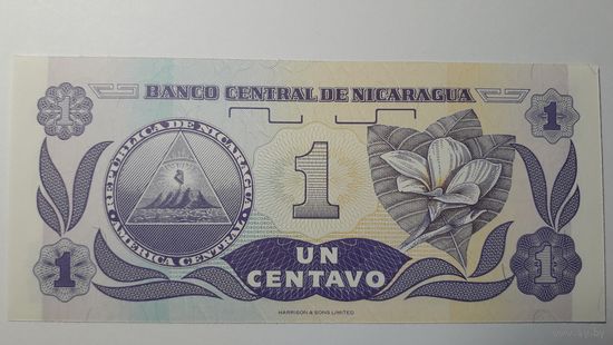 Никарагуа, 1 сентаво. Серия A/D. UNC.