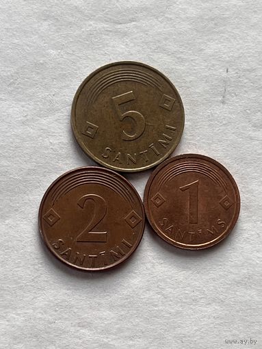 Латвия 3 монеты