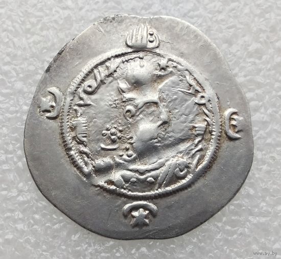 Иран (Персия) VI в. Драхма. Сасаниды. Хормизд IV (579-590 гг.), 12-й год правления, г. Вех-Кавад.