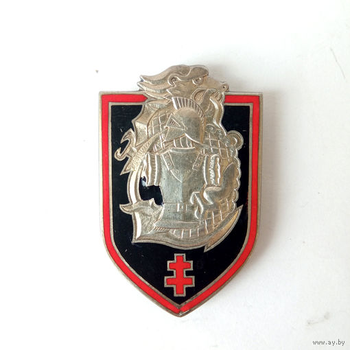 Серебряный военный знак Франция. Оригинал. Раритет. Винтаж, конец 40-х.