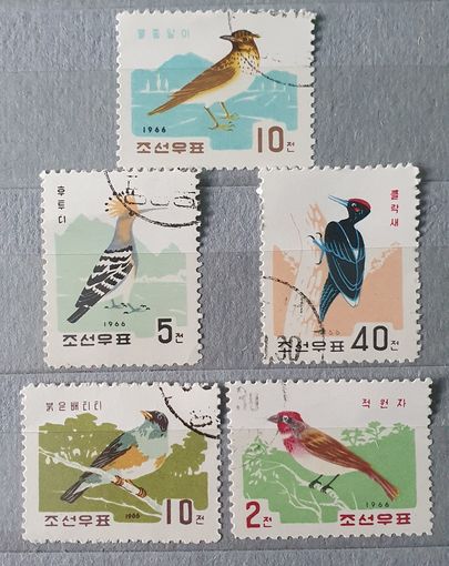 КНДР птицы 5шт