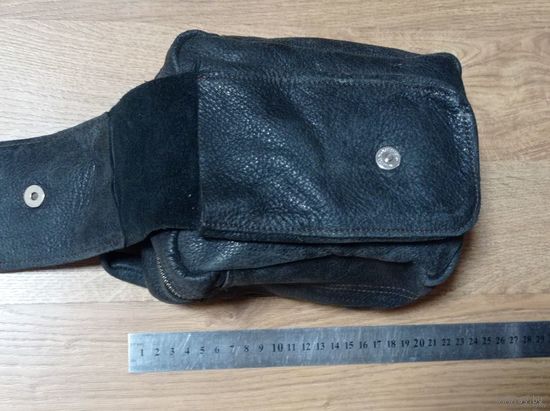 Сумка. Натуральная кожа, на пояс(авторская работа)