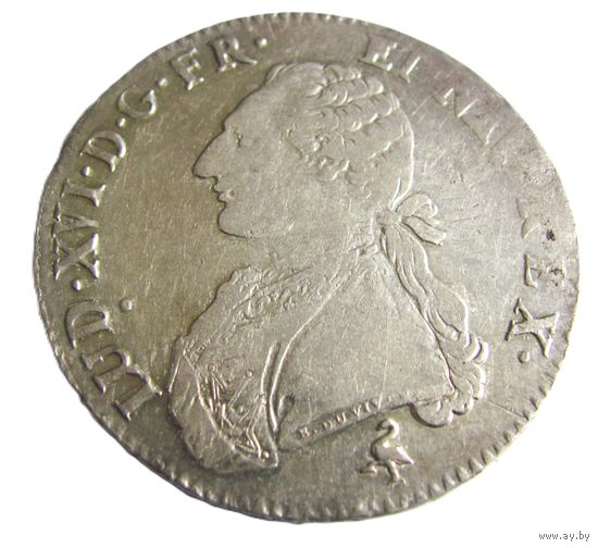 Экю 1784 Париж Людовик XVI